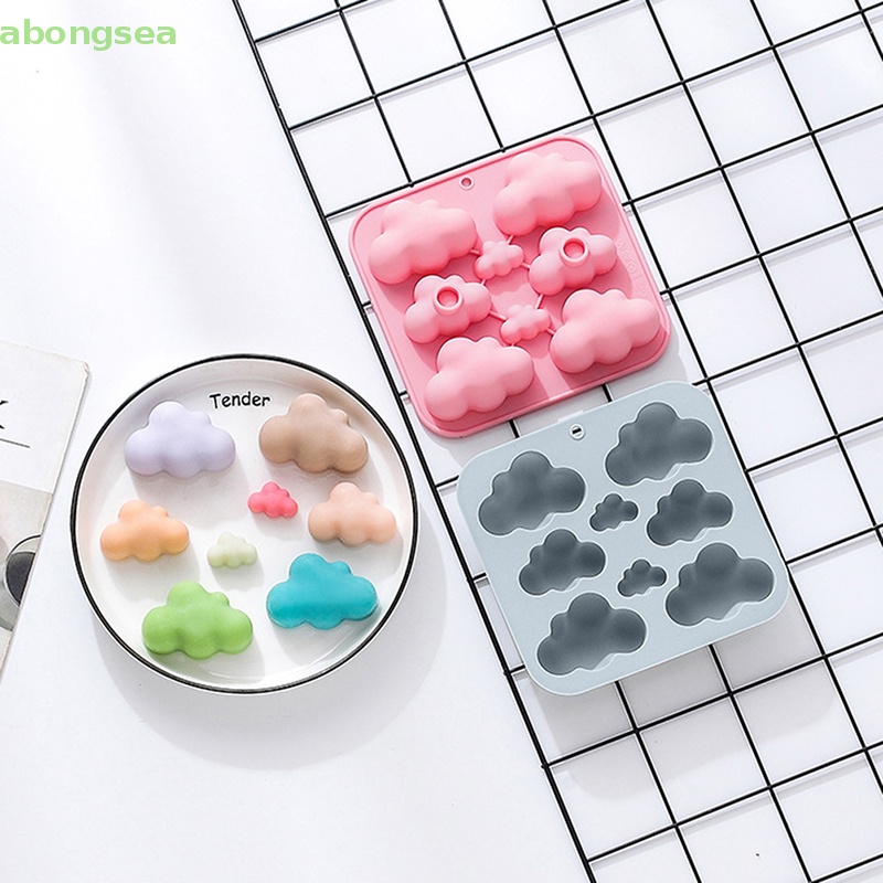 1 Khuôn Silicon Làm Thạch Cao Hình Đám Mây Hoạt Hình 8 Ngăn DIY