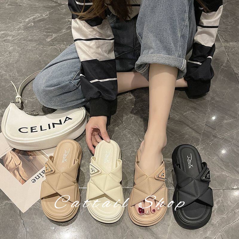 DISHULAN dép nữ dép bánh mì nữ dép bánh mì nữ Chống Trượt 0512001