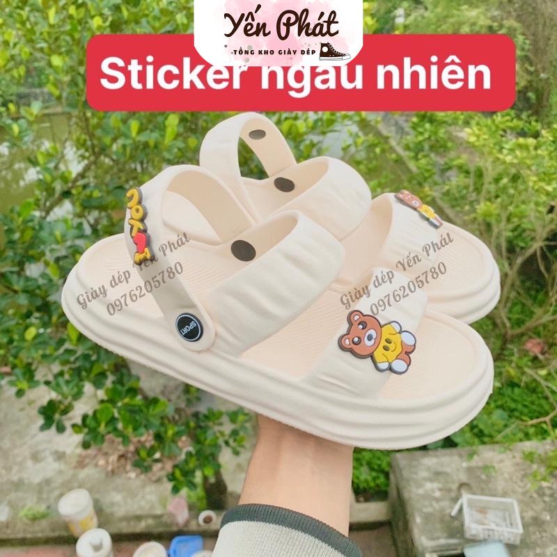 Dép Sandal nữ,Dép Quai Hậu Nhún Nữ Có Hình Dép Nữ Đế Cao Dán Sticker Siêu Hot 2022 MS TB8233 1 Stick