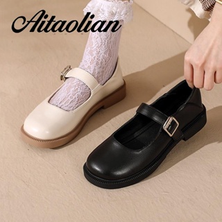 Giày Lười Da 3cm Phong Cách vintage Thời Trang Cho Nữ