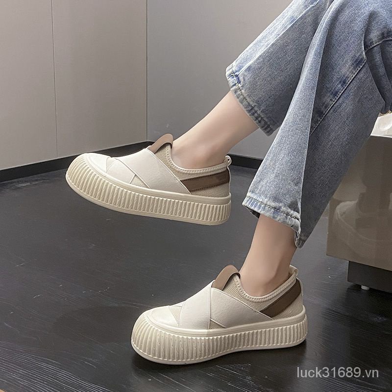 Giày Thể Thao Đế Phẳng Thoáng Khí Phong Cách Mới 2023 Cho Nữ