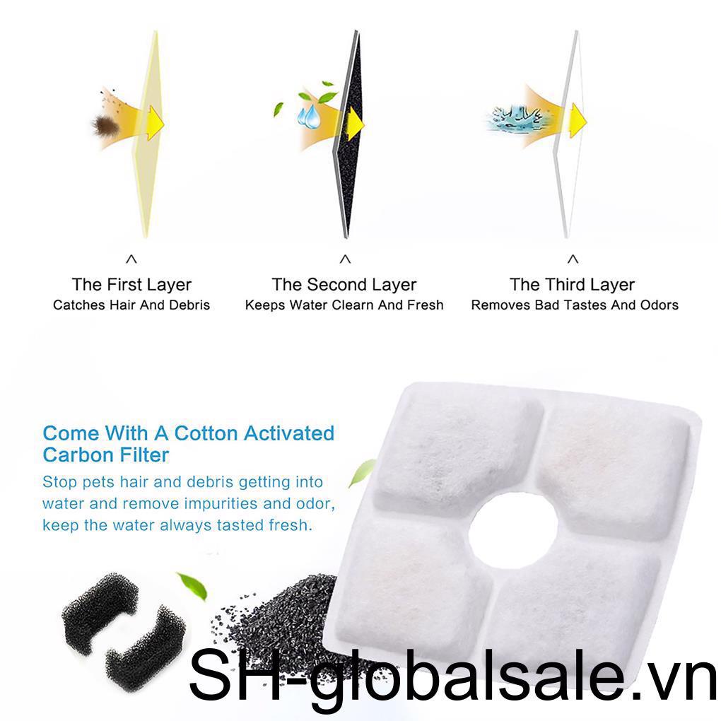 Bộ 4 Phụ Kiện Lọc Nước Thay Thế Cho Máy Uống Cho Thú Cưng