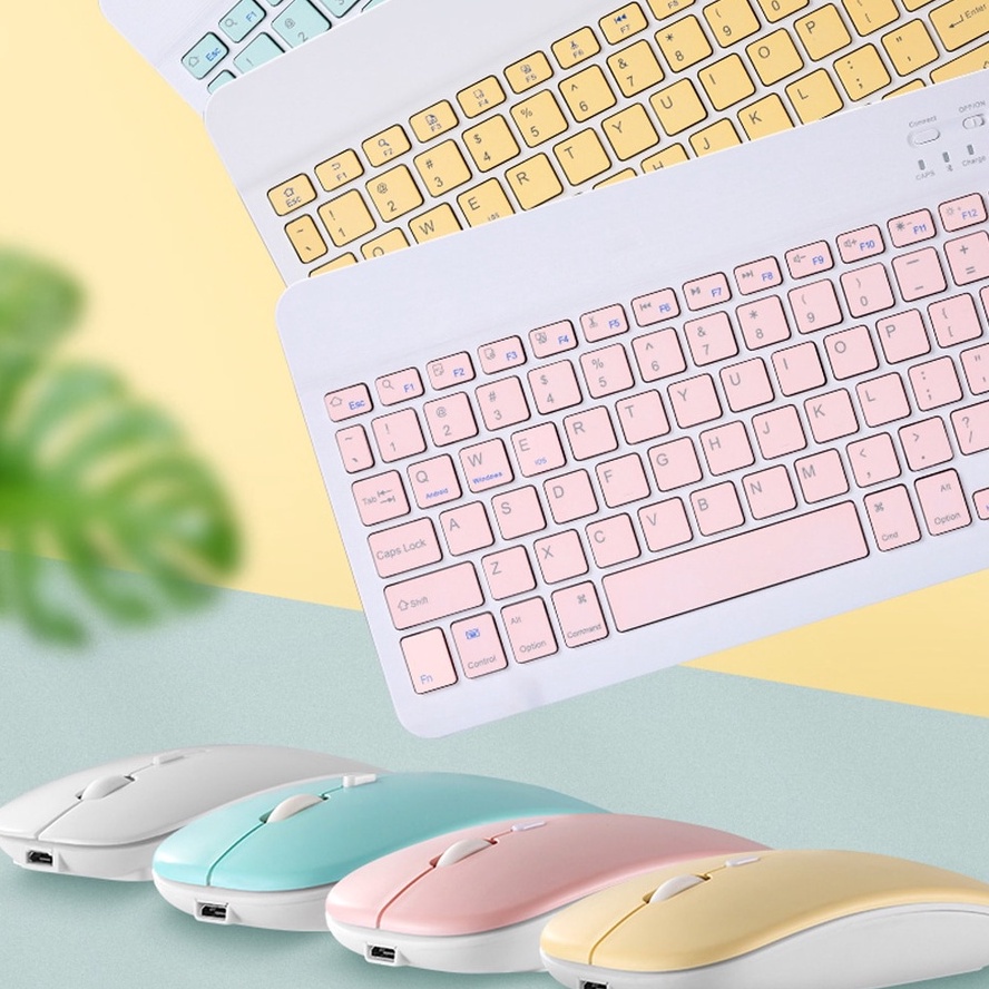 Coza Bàn phím Bluetooth không dây Bộ chuột 10 inch