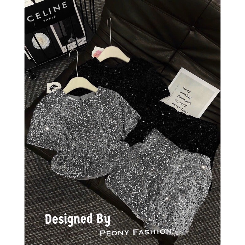 Set áo quần bling nhũ