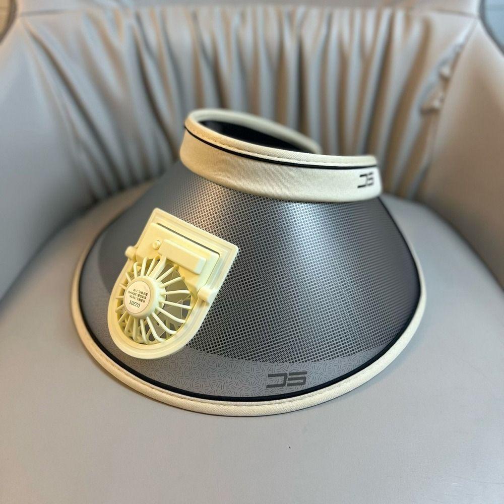 Mũ Chống Nắng Vành Rộng 3 Tốc Độ Kèm Quạt Điện Phong Cách Thể Thao Thời Trang Đi Biển Mùa Hè Cho Nữ