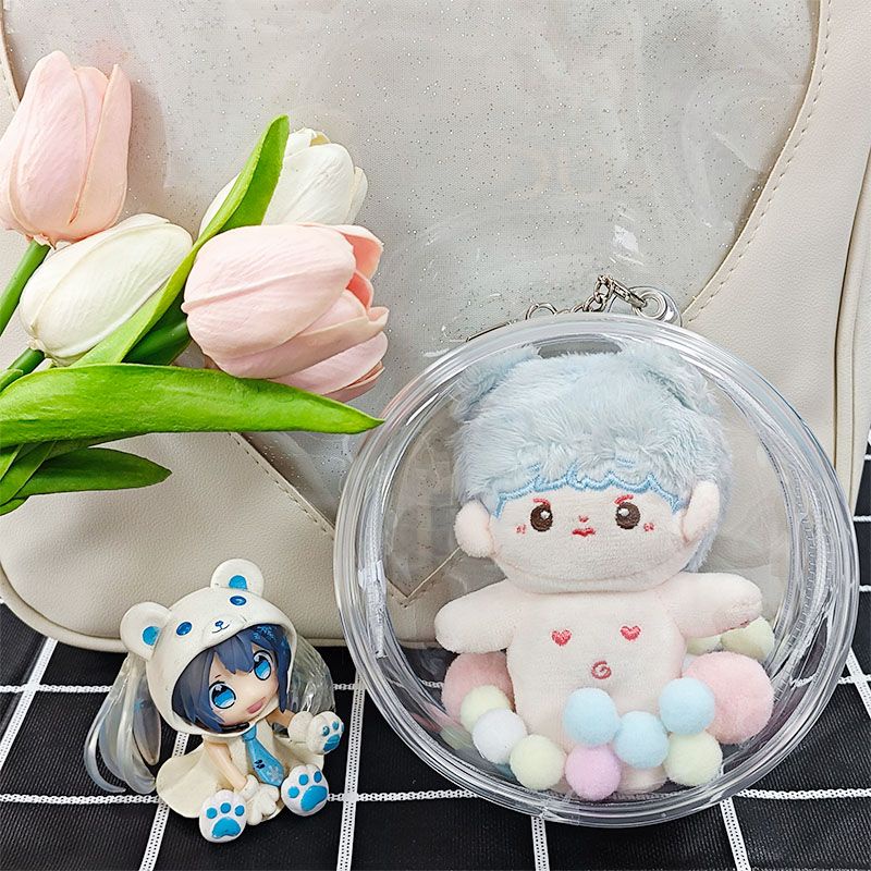 Túi Cotton Tròn 10CM 10CM Trong Suốt Đựng Búp Bê Nhồi Bông Đi Bộ Cho Bé