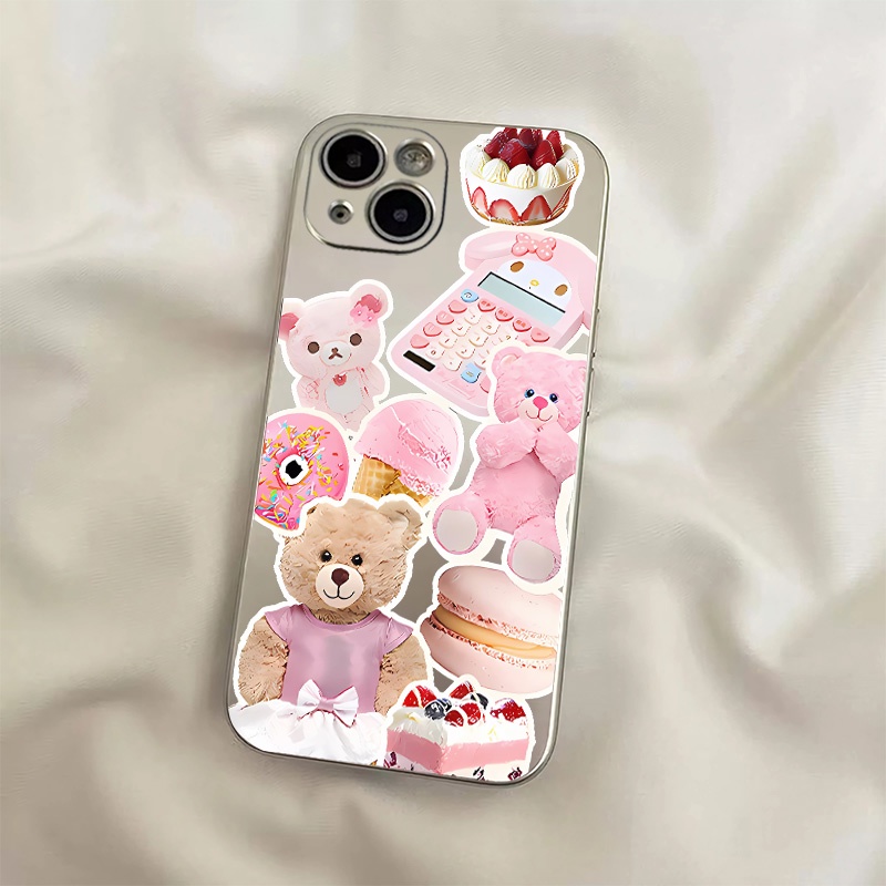 Ốp Điện Thoại Silicon TPU Mềm Mạ Điện Hình Gấu Chống Sốc Cho IPhone 14 13 12 11 Pro XS Max XR X 8 + 7 6S Plus