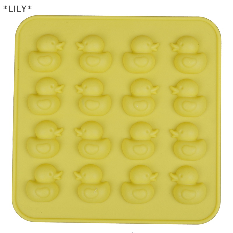 Lily dễ thương Vịt Silicone khuôn tự làm sô cô la Băng bánh quy kẹo khuôn uuu