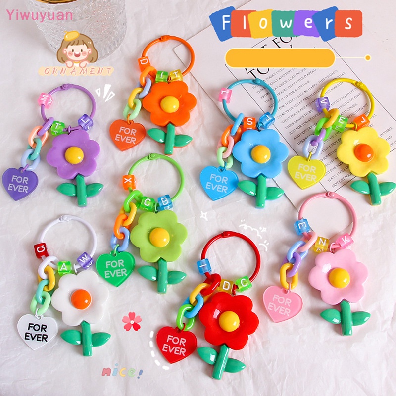 < Yiwuyuan > Móc Khóa Hình Hoa Ngọt Ngào Dễ Thương Cho Nữ