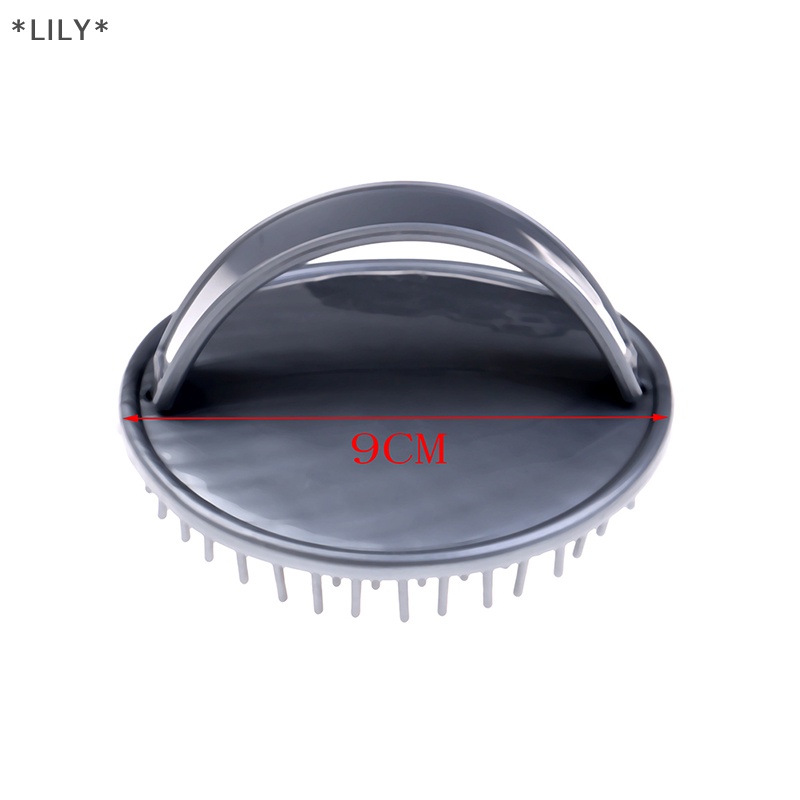 Lily tắm tóc dầu gội bàn chải chải Silicone massage da đầu chống trượt bàn chải tóc chăm sóc uuu