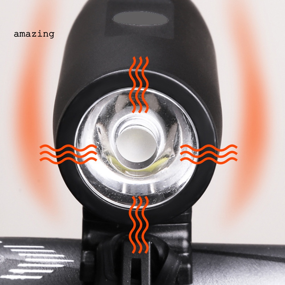 Đèn Pha LED Sạc USB 5 Chế Độ An Toàn Cho Xe Đạp