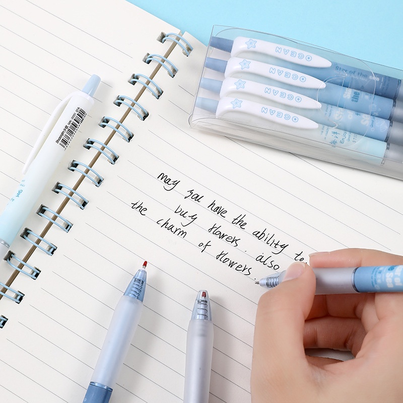 Set 4 Bút Bi Mực Đen Thiết Kế Sáng Tạo