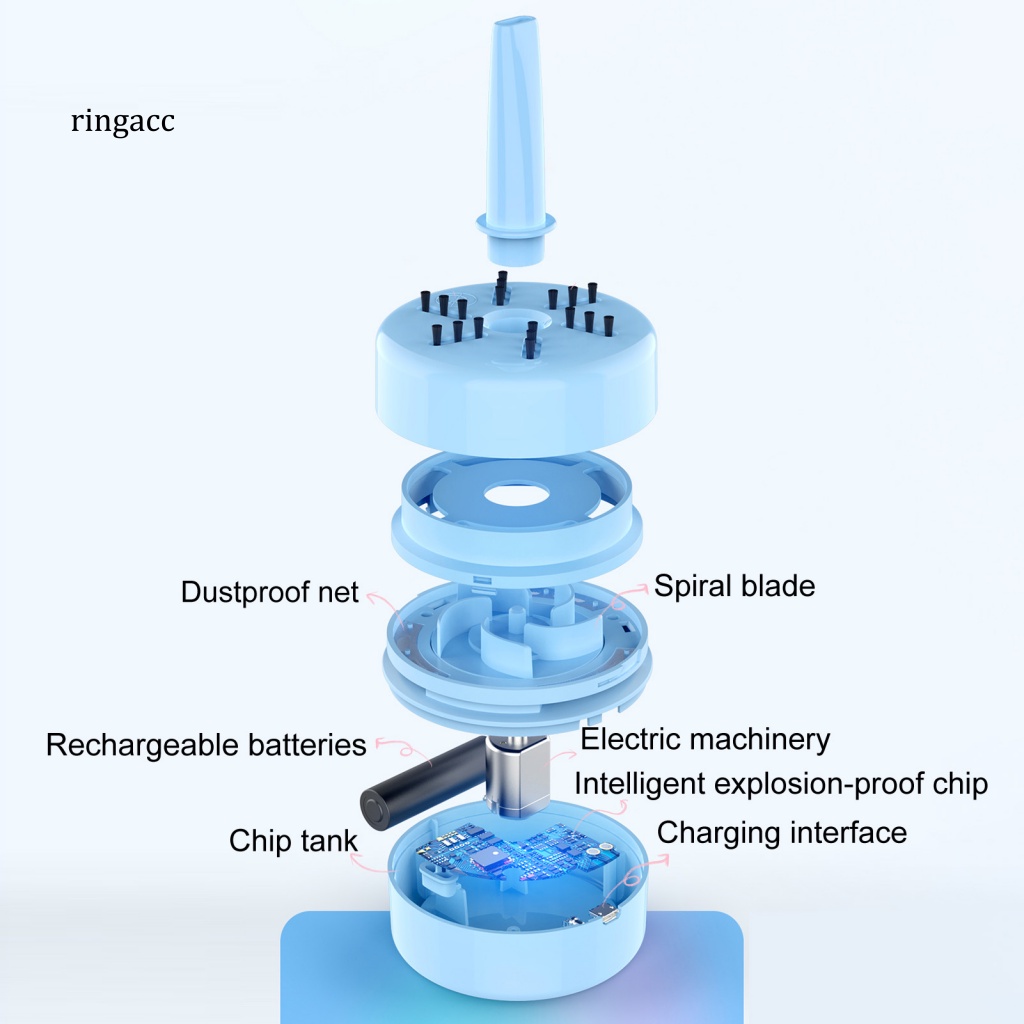 Máy Hút Bụi Để Bàn RGA Họa Tiết Hoạt Hình Có Vòi Hút Mạnh Mẽ Loại Bỏ Tro Sạc USB Cho Trường Học