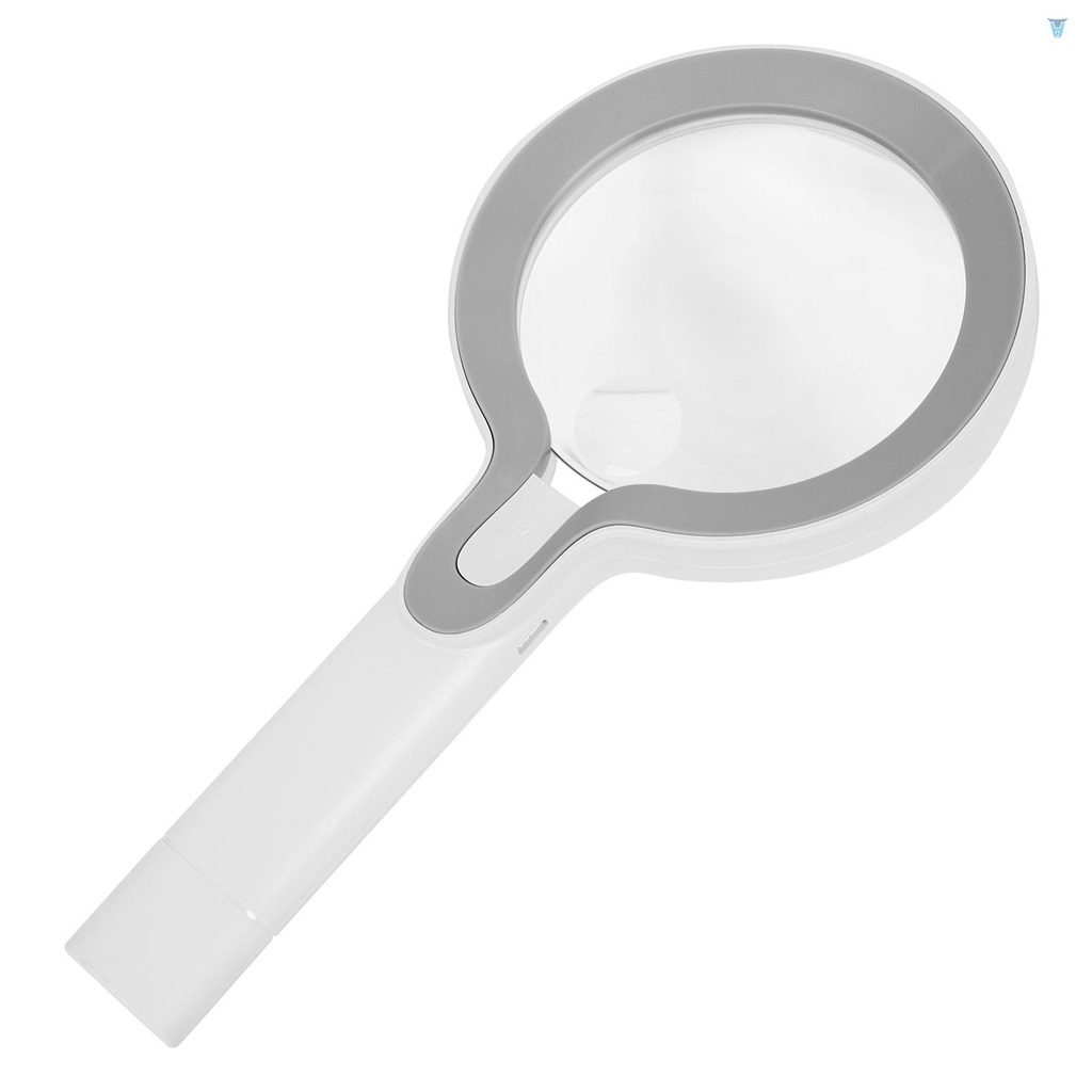 Kính Lúp Cầm Tay 10X &amp; 5X Đường Kính Lớn 3 Mức Độ Sáng Dùng Sửa Chữa Đọc Sách