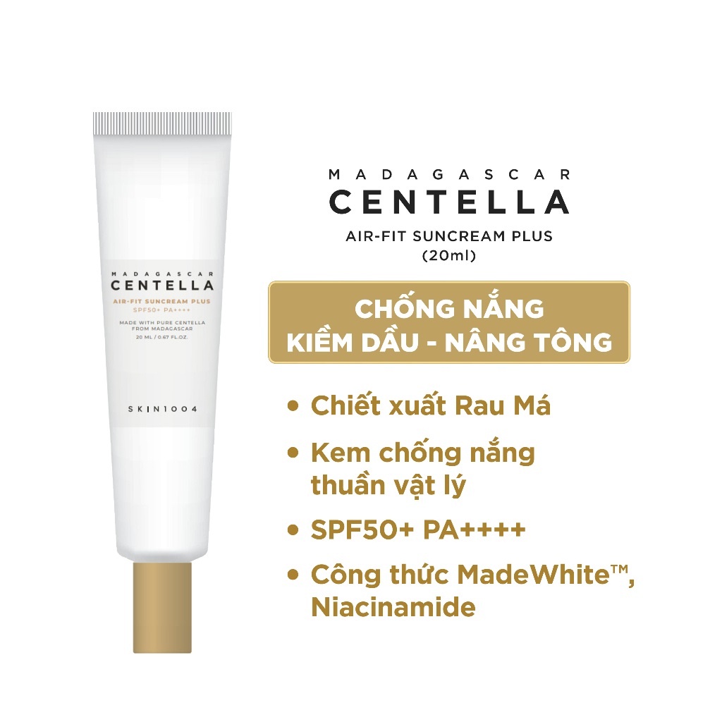 [MINISIZE] Kem chống nắng Skin1004 Madagascar Centella Airfit Suncream Plus SPF50+ PA++++ 20ml