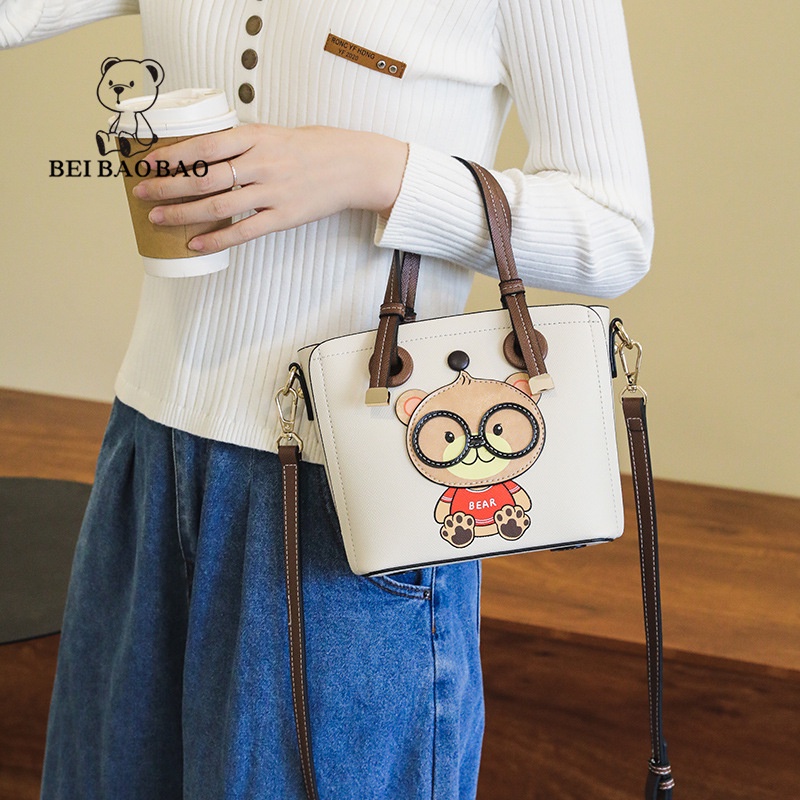 2023 túi xách nữ Bill bear, hình chữ thập, túi đeo chéo nữ, túi đeo vai, dung tích lớn