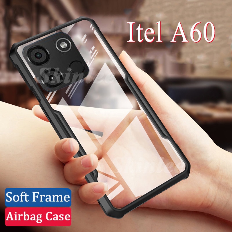 Ốp điện thoại Cho Itel A60 Vỏ Giáp Trong Suốt Túi Khí Mềm Chống Rơi Cho Itel A 60 Ốp điện thoại