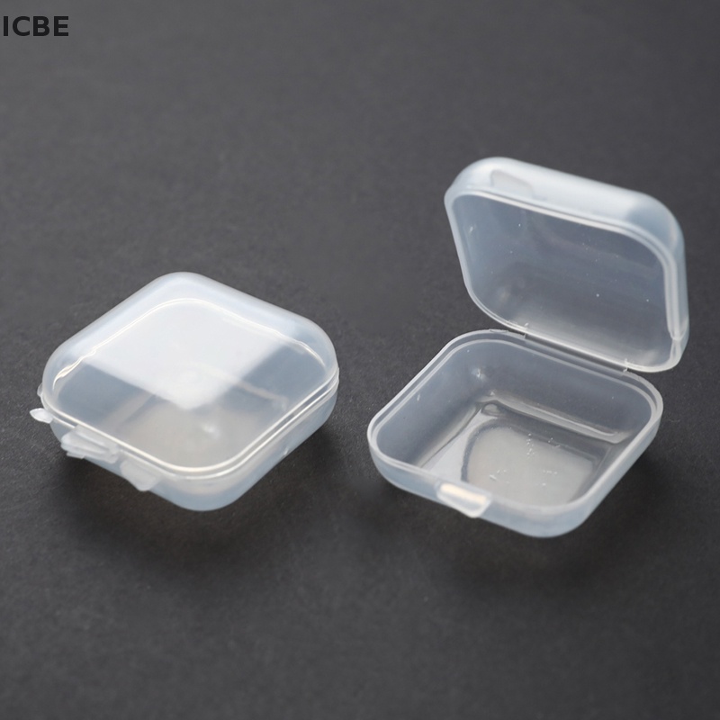 Set 20 Hộp Nhựa Nhỏ Trong Suốt Đựng Hạt Cườm Có Nắp Đậy