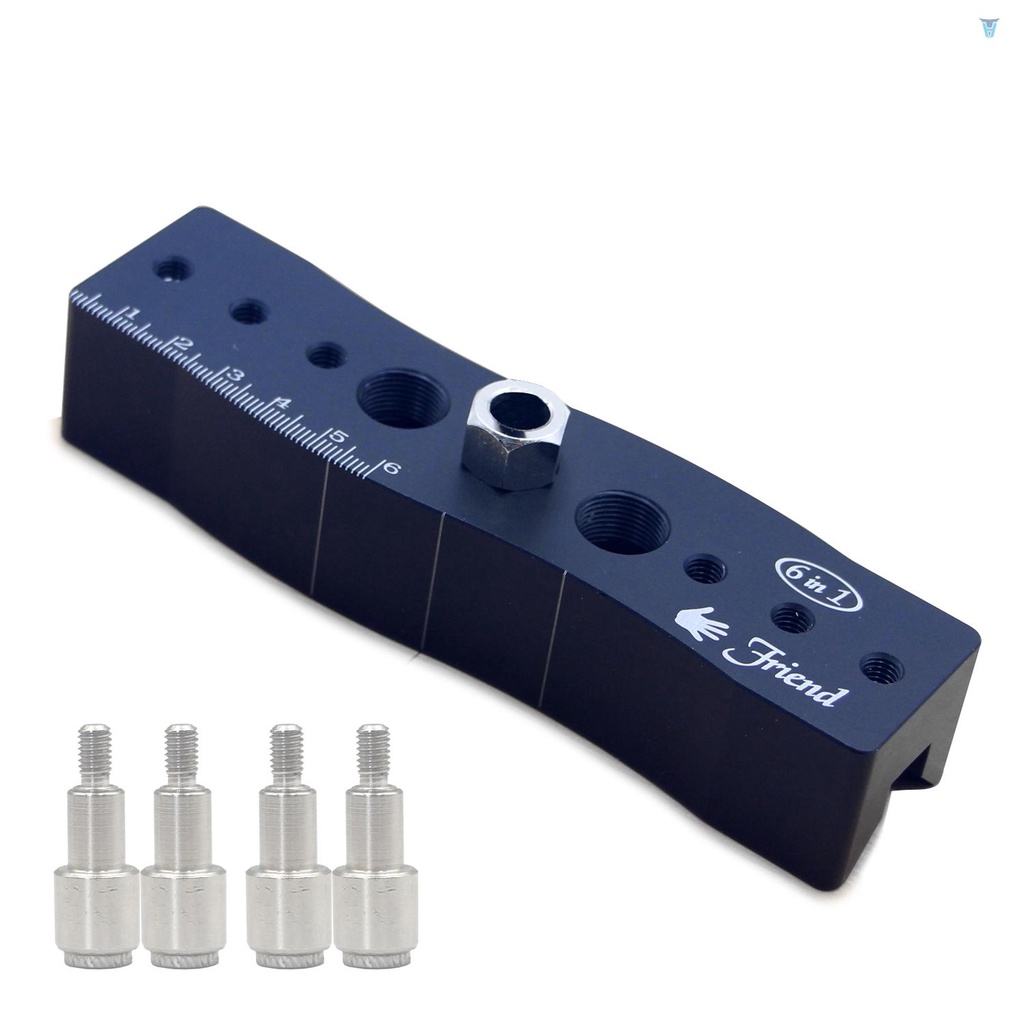Dụng Cụ Định Vị Mũi Khoan Gỗ 6 Trong 1 Đa Năng Tiện Dụng DIY