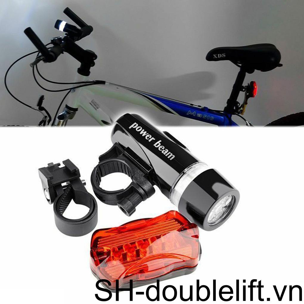 Bộ Đèn Pha LED Cảnh Báo Ban Đêm Cho Xe Đạp Leo Núi