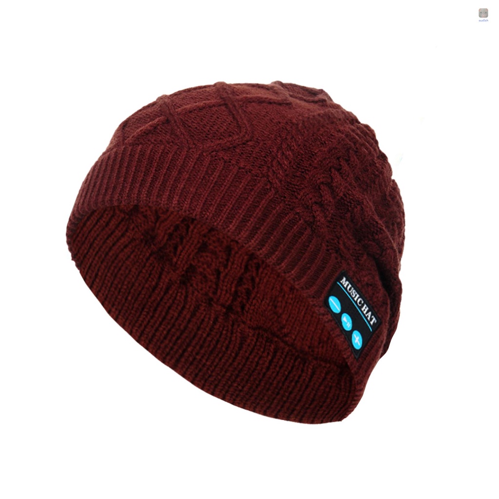 Mũ Dệt Kim MZ019 BT5.0 Có Thể Sạc Lại 200mAh Màu Nâu Dành Cho Người Lớn