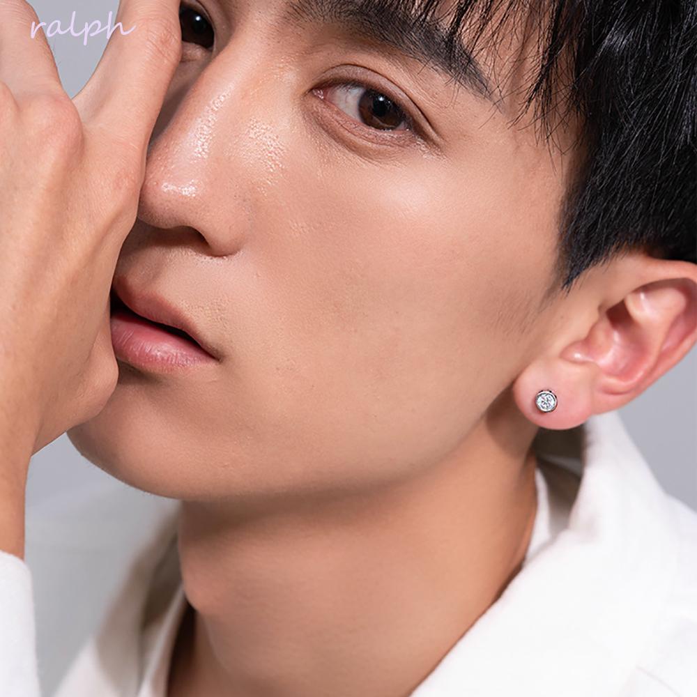 Bông Tai Thời Trang Hàn Quốc Đơn Giản Sáng Bóng Thanh Lịch Cho Nam