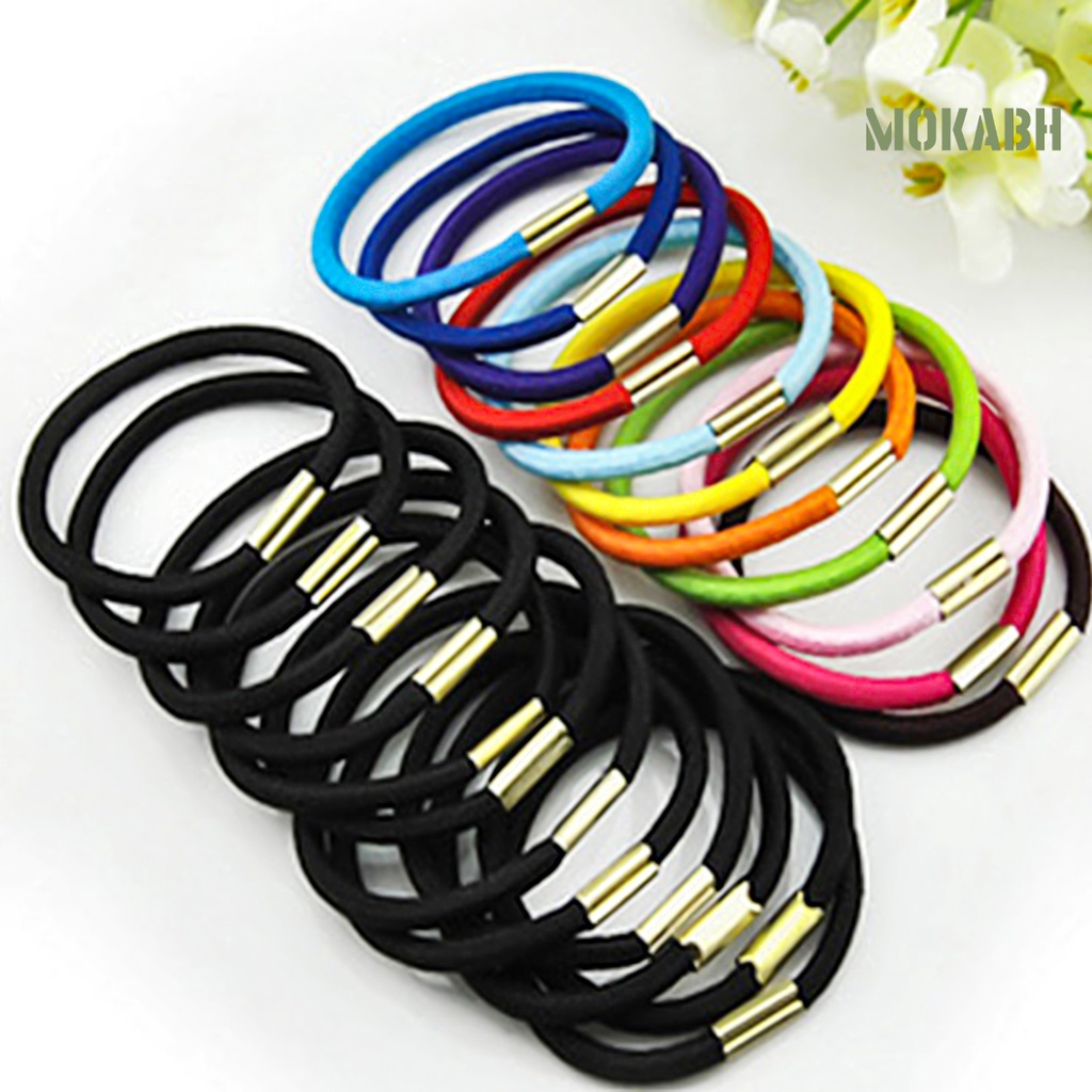 100 Dây Thun Buộc Tóc Co Dãn Có Giá Đỡ