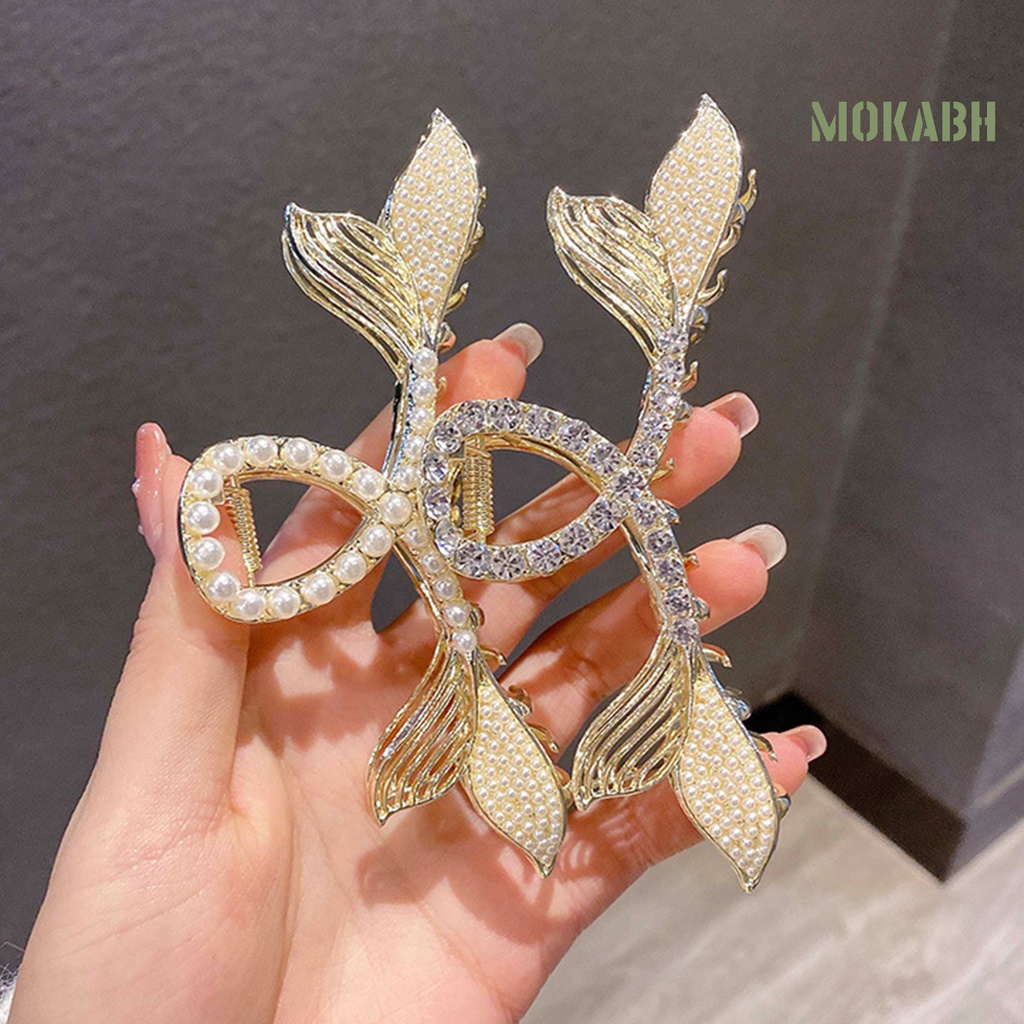 Kẹp Tóc Hình Đuôi Cá Đính Ngọc Trai Giả Sang Trọng