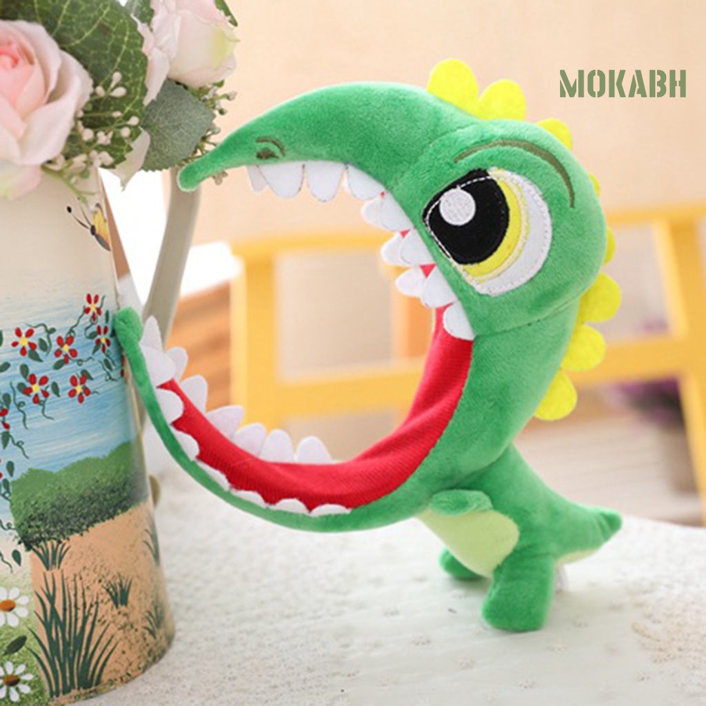 [Mok Abh] Băng Đô Cài Tóc Bằng Cotton PP Hình Khủng Long Xanh Lá Dễ Thương Quyến Rũ Chống Vỡ Dễ Thương Để Chụp Ảnh