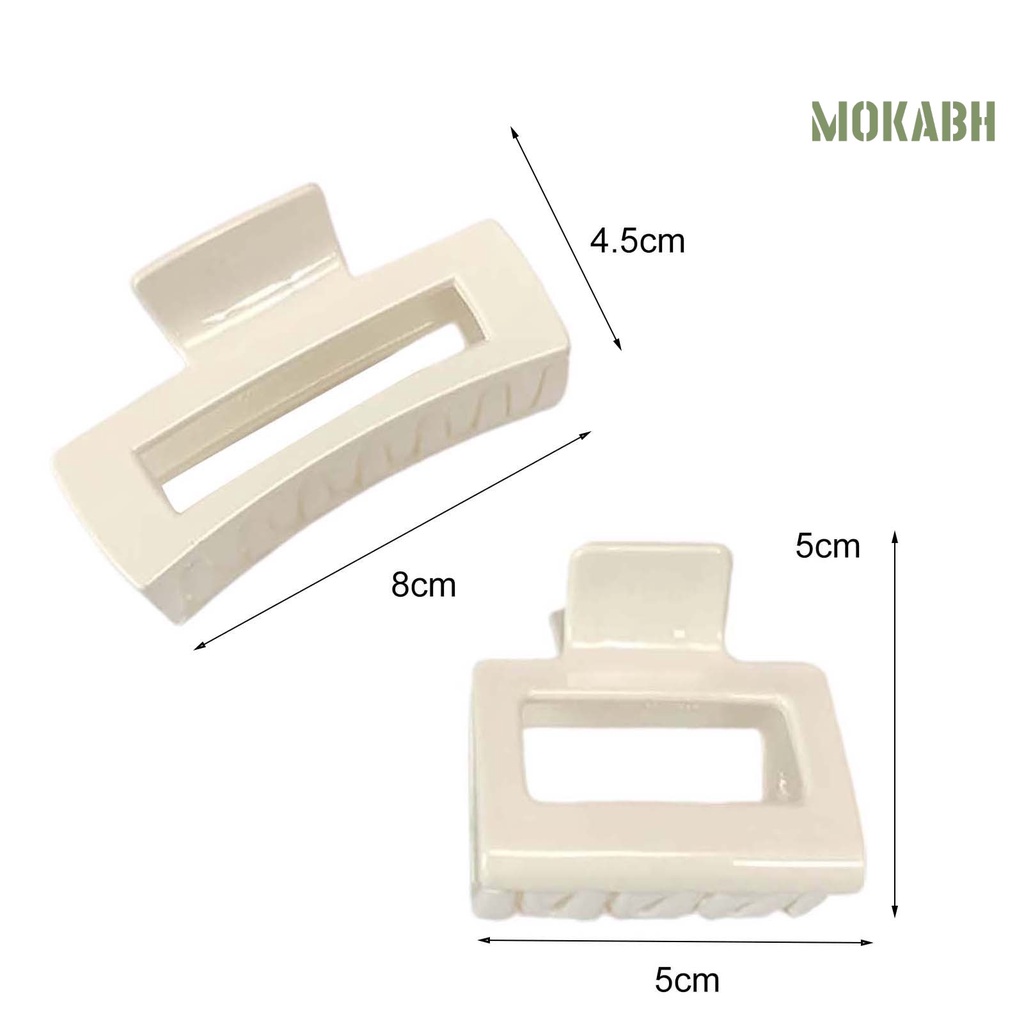 Bộ 2 Kẹp Tóc Màu Trơn Chống Biến Dạng Kiểu Dáng Đơn Giản Cho Nữ