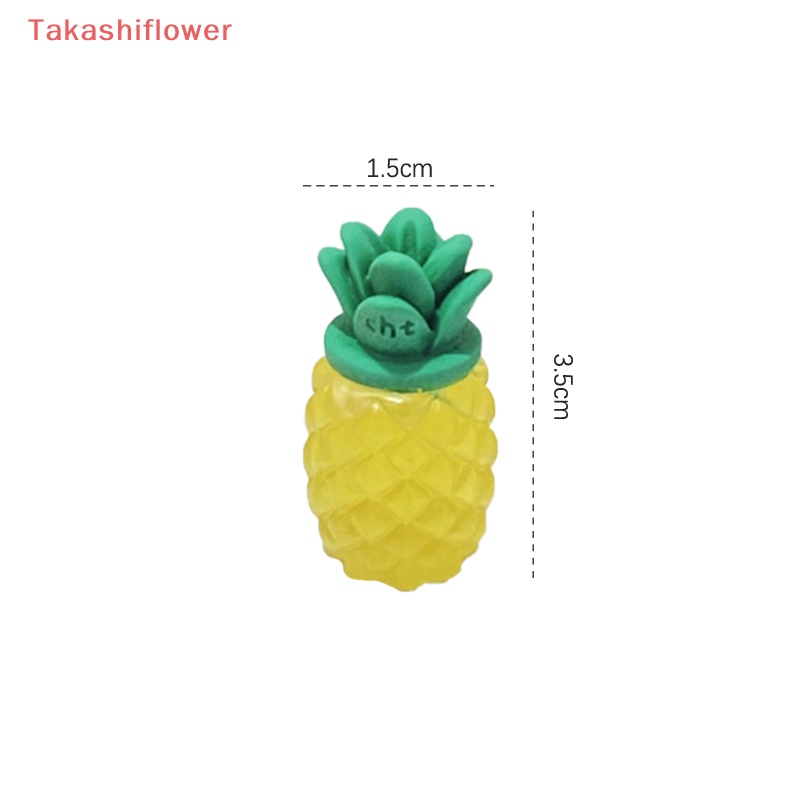 Set 10 Hạt Nhựa Phát Quang Hình Quả Dứa 3D Dùng Trang Trí DIY