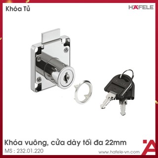 Khóa vuông hafele - khóa tủ hafele 232.01.220 , phiên bản dành cho ngăn kéo