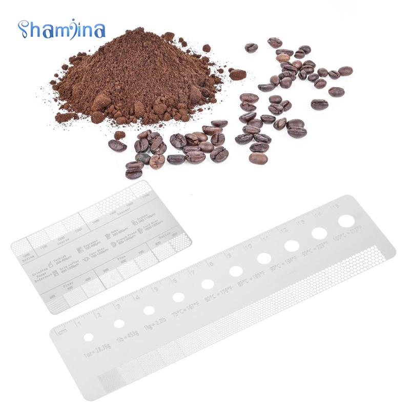 Thẻ so sánh tham chiếu độ dày bột cà phê shamjina bằng thép không gỉ dùng đo lường tiện lợi