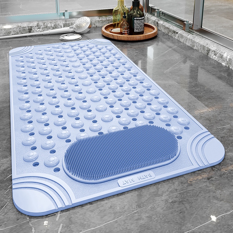 Thảm Mát Xa Chân Có Lỗ Thoát Nước Chống Trượt Dễ Lau Chùi Bằng PVC An Toàn Cho Phòng Tắm