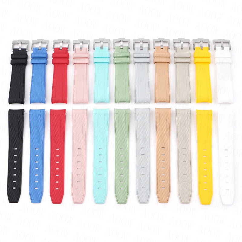 Dây Đeo Silicone Mặt Cong Chống Nước Cho Rolex Submariner Omega Joint Moonswatch 20mm