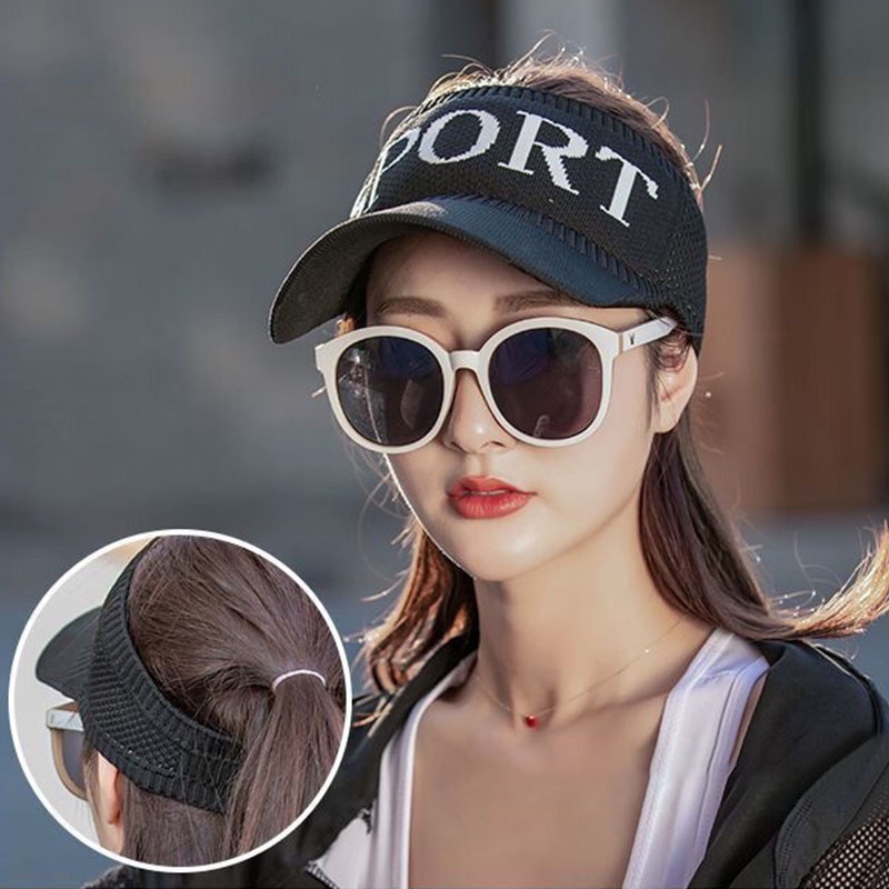 Mũ Lưỡi Trai Rỗng Chóp Chất Liệu Mềm Mại Co Giãn Thoáng Khí Thời Trang Mùa Hè Cho Nữ