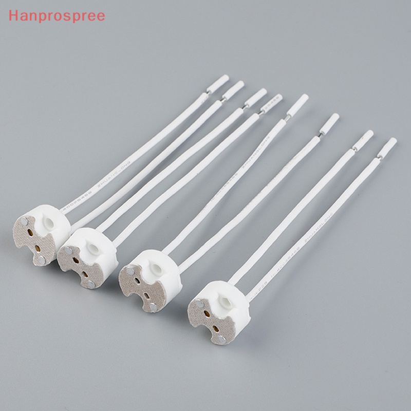 Bộ 5 Giá Đỡ Bóng Đèn G5.3 GU5.3 MR16 Bằng Sứ Có Dây Nối Tiện Dụng
