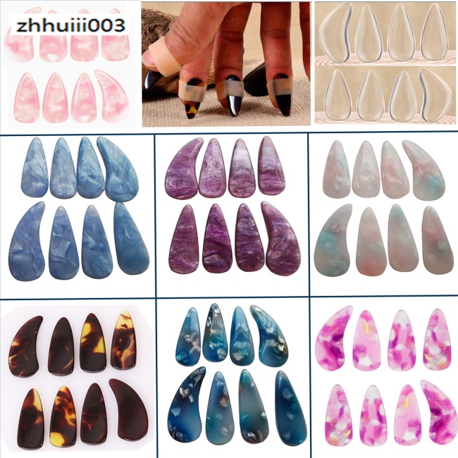 Set 8 Vỏ Bọc Bảo Vệ Móng Tay Nhiều Màu Sắc ZHIHUI Guzheng