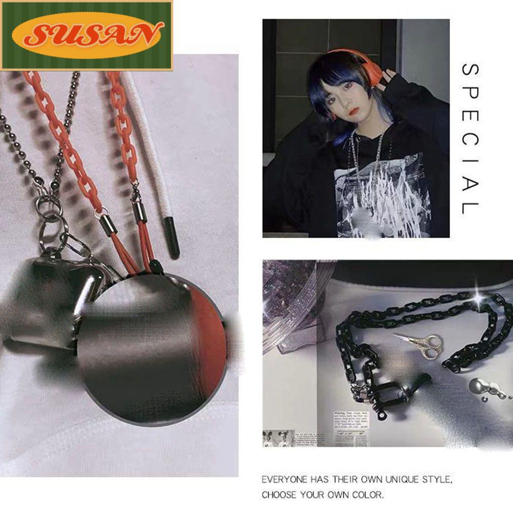 Vòng Dây Xích Bằng Silicone Acrylic Chống Thất Lạc Phong Cách Hip hop Thông Dụng