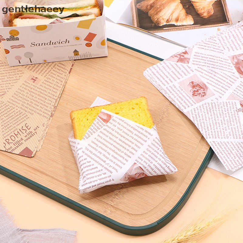 Set 100 Túi Giấy Đựng Bánh Mì / Hamburger Chống Mỡ Tiện Dụng