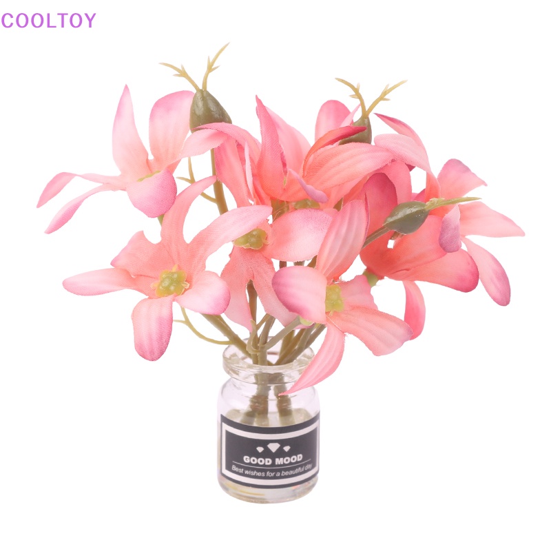 1 Bình Hoa Thủy Tinh Mini Tỉ Lệ 1: 12 Trang Trí Nhà Búp Bê