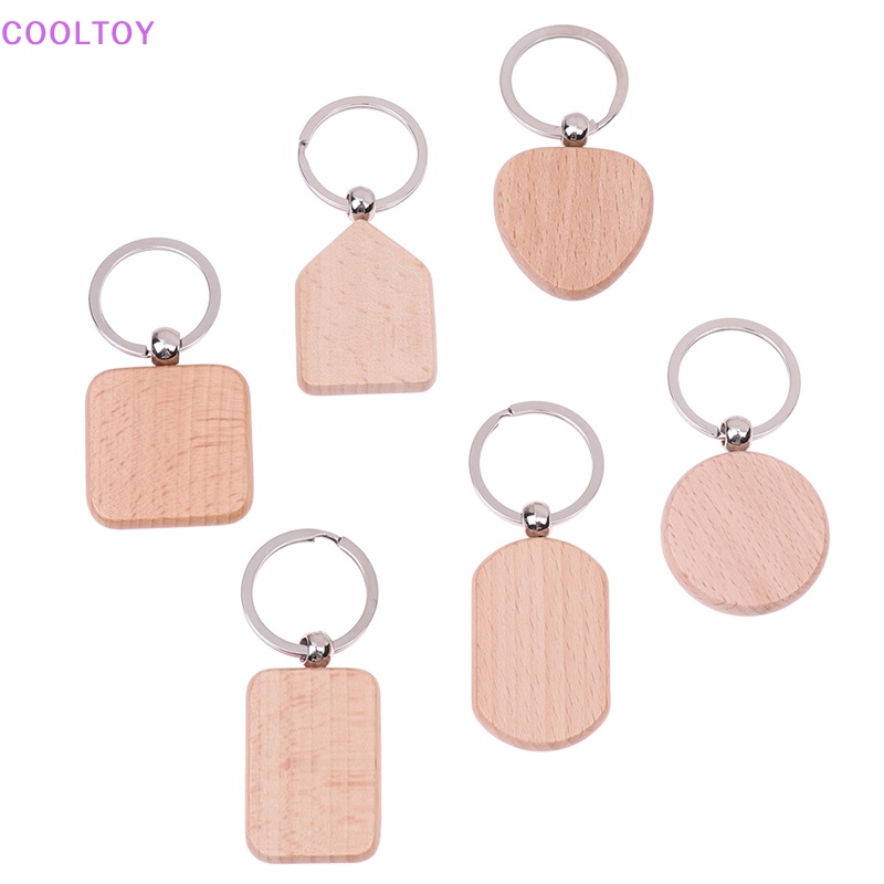 Set 2 Móc Khóa Thẻ ID DIY Bằng Gỗ Cá Nhân DIY