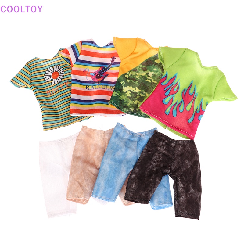 Cooltoy Bộ Đồ 2 Món Áo Sơ Mi Denim + Đầm Chấm Bi Đơn Giản Cho Búp Bê 30cm