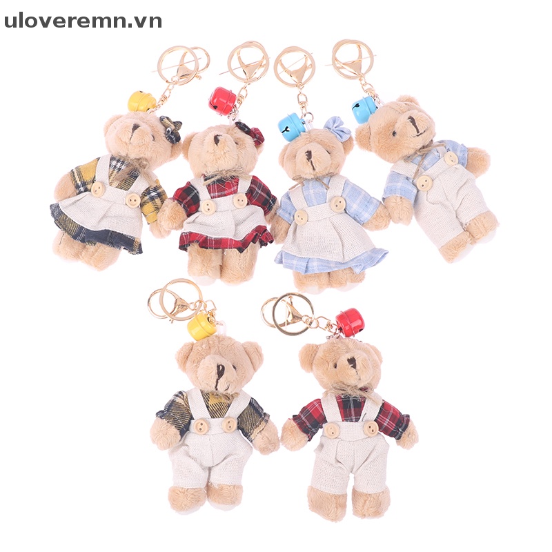 Uloveremn Móc Khóa Vải Lanh Hình Thỏ Dễ Thương Phong Cách Đồng Quê Dành Cho Cặp Đôi