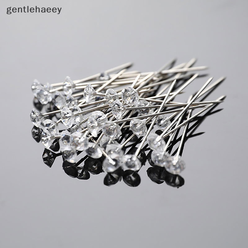 Bộ 50 Ghim Cài Trong Suốt Bằng Hợp Kim Đính Kim Cương Giả Dùng Trang Trí Bó Hoa Cưới