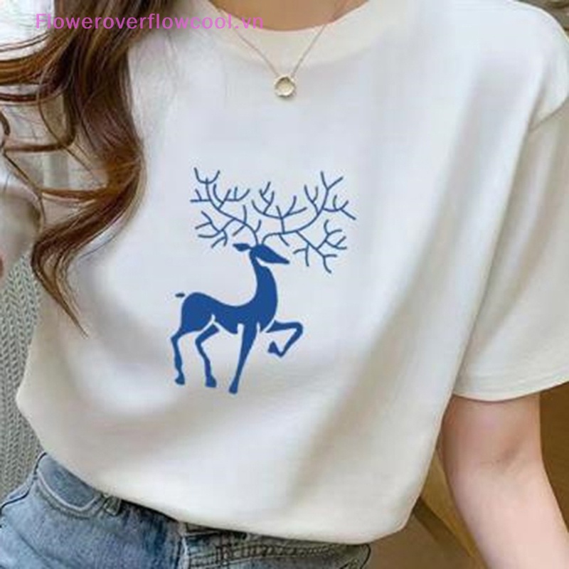 Áo Thun Tay Ngắn Cổ Tròn Dáng Rộng In Hình Pring Dễ Thương Thời Trang Mùa Hè Cho Nữ