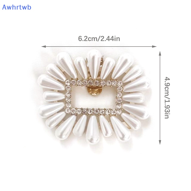 Kẹp Khóa Giày Cao Gót Đính Đá Hình Vuông Lấp Lánh Dành Cho Cô Dâu Mới