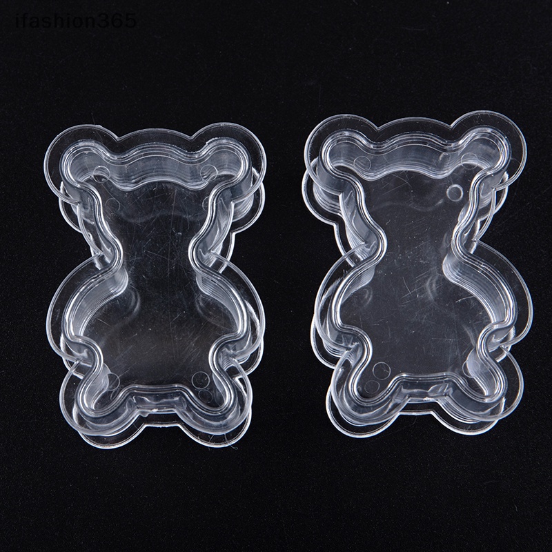 Hộp Đựng Kẹo Bằng Nhựa Trong Suốt Hình Gấu Sáng Tạo DIY ifashion365