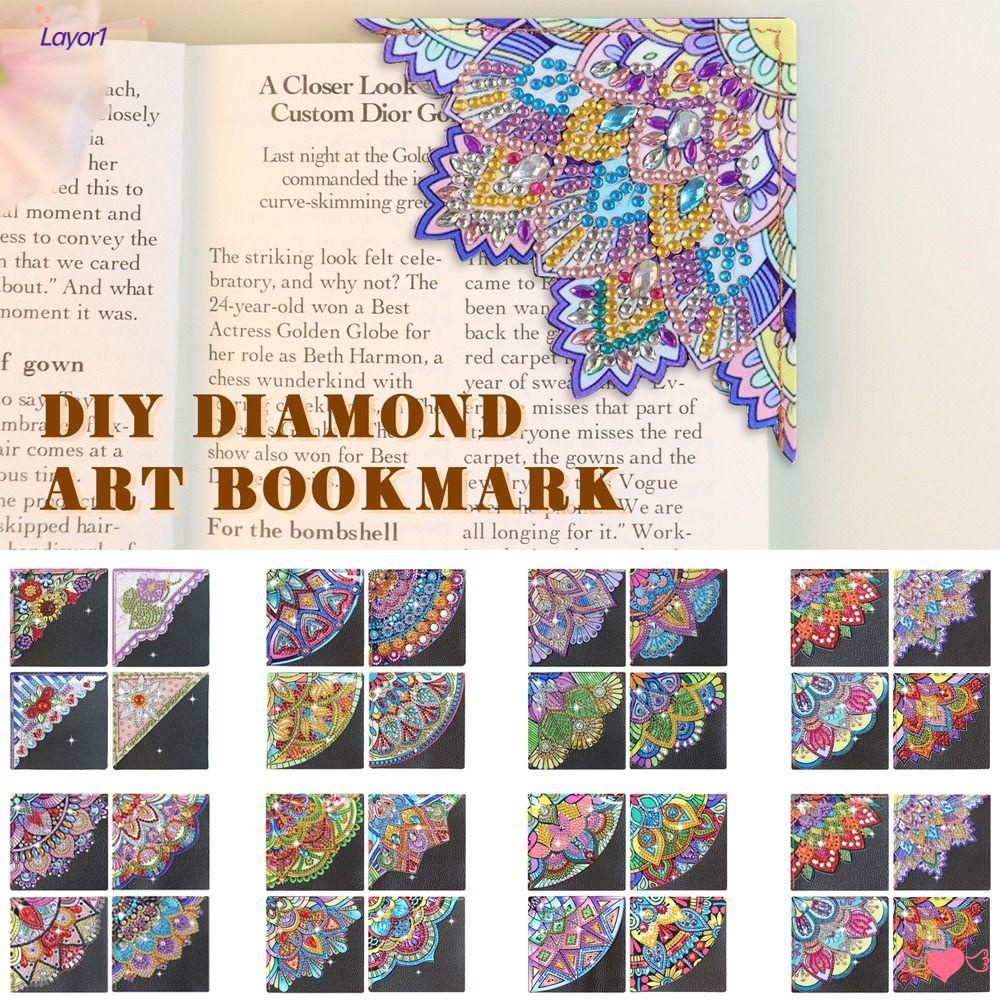 1 Bộ 4 Kẹp Sách Thêu Họa Tiết Hoa Mandala DIY