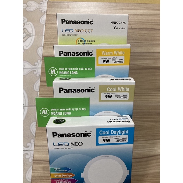 Đèn led Panel tròn âm trần Panasonic 6w 9w 12w Neo Slim as trắng - vàng - trung tính - 3 chế độ màu